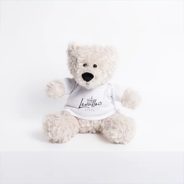 Ours en peluche tee shirt couleur blanc