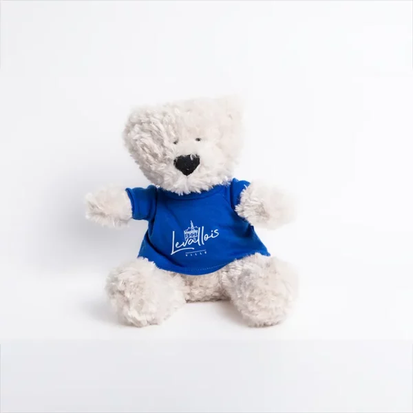 Ours en peluche tee shirt couleur bleu